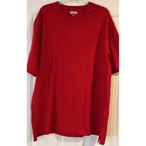 Duluth Trading Co. Tee Shirt Men's Large Long Tail T Red Short Sleeve Shirt